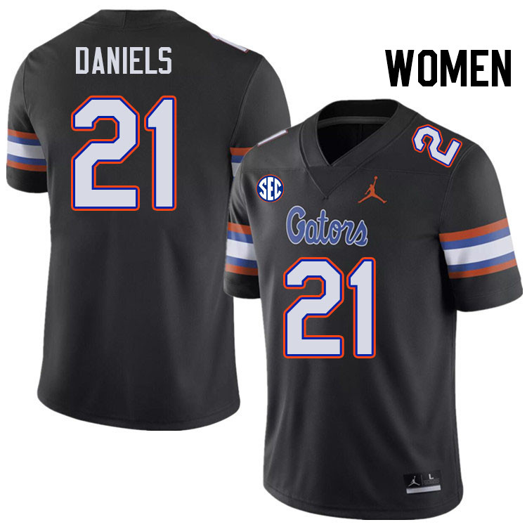Women #21 KD Daniels Florida Gators College Football Jerseys Stitched-Black